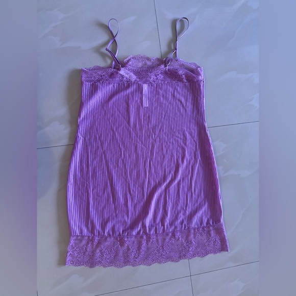 Adore Me Women’s Slip Purple Mulberry XL Jeanne Bodycon Slip New Lace Comfy - Picture 8 of 15